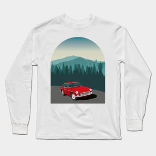 MGB GT Adventure Post Card Style Long Sleeve T-Shirt